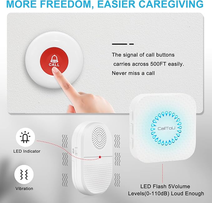 CallToU Wireless Caregiver Pager Call Button - Image 3