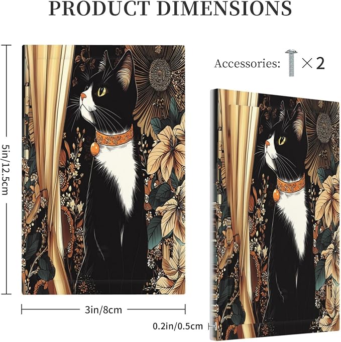 Light Switch Cover Plate Boho Mandala Floral Black Cat Vintage Flower 1 Gang No - Image 5