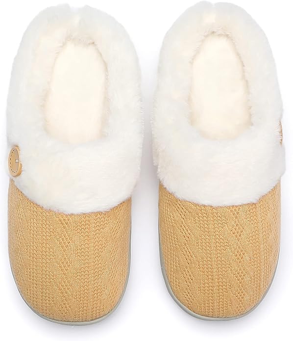 Chantomoo Womens Slipper Warm Comfy Memory Foam House Slippers Knitted Shoes - Image 5