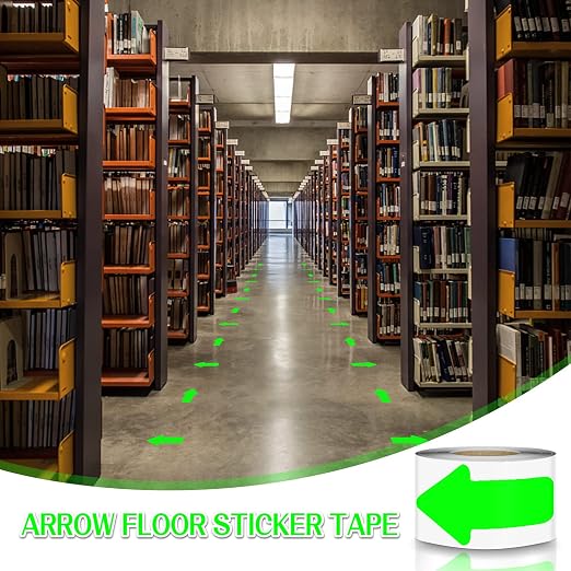 Arrow Floor Sticker Tape 3"×6" Arrow Floor Marking Sticker Sign 200 PCS Arrow - Image 2