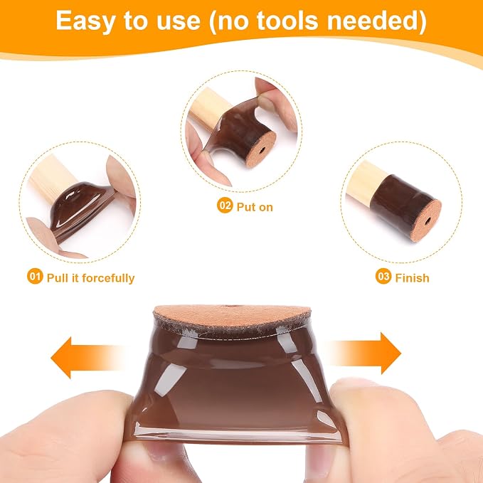 CHUNZEXI 24 Pack Chair Leg Floor Protectors - Image 5