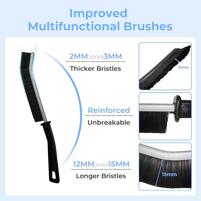 Crevice Cleaning Brush, Hard-Bristled Gap Scrub Brush, Toilet Gap Cleaning - Field & Grace