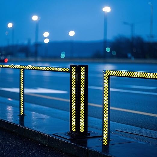 Yellow and Black Reflective Tape 3 inch X 10 feet, Outdoor Waterproof Hazard - Image 5