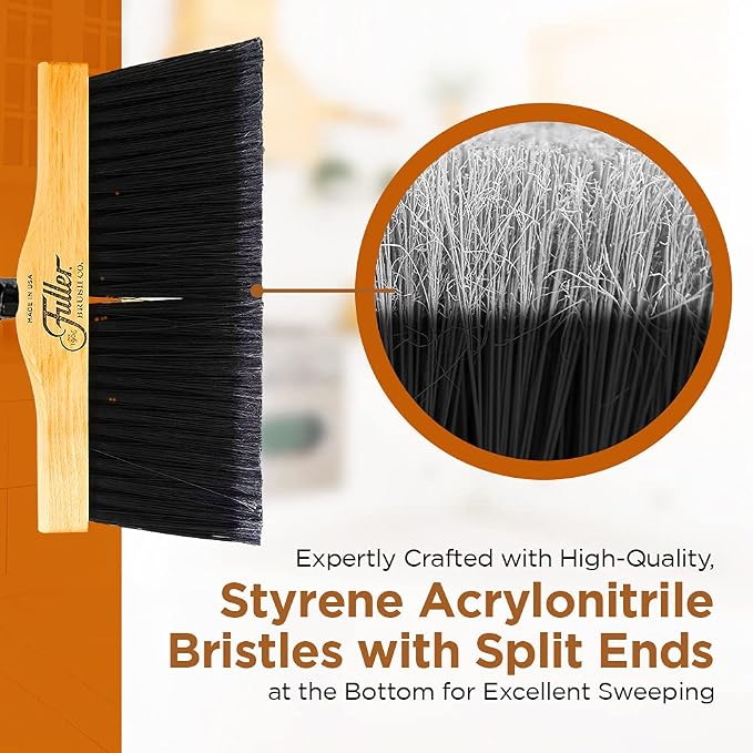 Fuller Brush 10-Inch Upright Maple Wood Broom Head – Indoor and Outdoor - Field & Grace