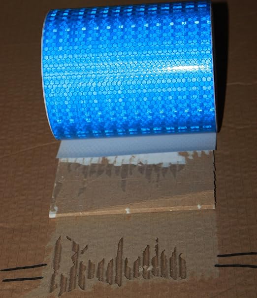 Blue Reflective Tape Outdoor Waterproof 6 inch, High Visibility Hazard - Image 2