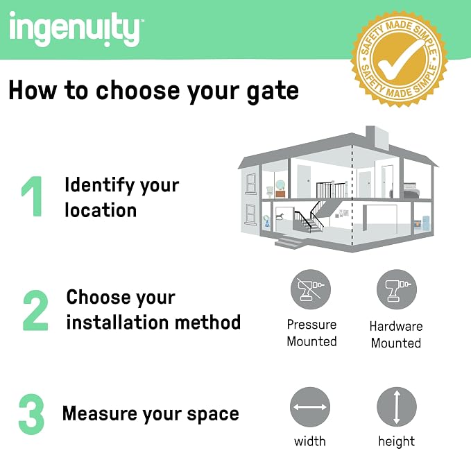 Ingenuity Decorative Extra Tall Baby Gate & Dog Gate, 28.5"-48" Wide, Hardware - Image 11