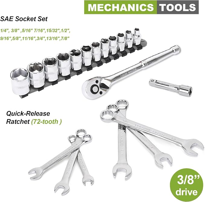 FASTPRO 236-Piece Home Repairing Tool Set, Mechanics Hand Tool Kit - Image 4