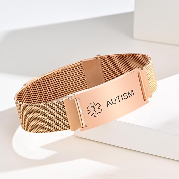 VNOX Medical Alert Id Bracelet for Men Women, Custom Engraving Adjustable - Image 3