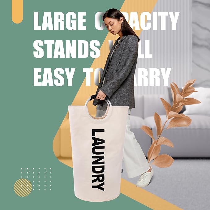 Caroeas 125L Laundry Basket, Large Laundry Hamper, Laundry Bag - Image 2