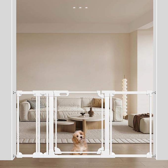 WAOWAO Clear Acrylic Baby Gate for Stairs Modern Design Acrylic Auto Close Pet by WAOWAOBABYSAFETYPRODUCTS