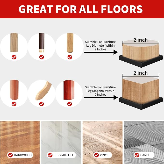 Ezprotekt Non Slip Furniture Pads, Anti Skid Furniture Coasters - Image 3