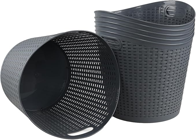 6 Packs 30 L Easy Carry Laundry Hamper, Plastic Ventilated Laundry Basket - Image 4
