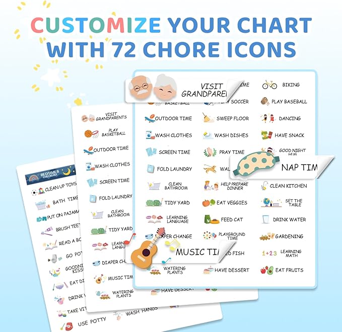 3-in-1 Bedtime/Morning/Daily Routine Chart - Image 4