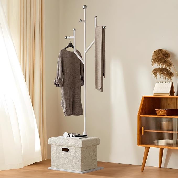 Modern Metal Coat Rack Stand, Heavy Duty Coat Rack Freestanding - Image 7