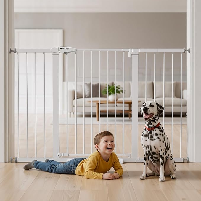 Mumeasy 29.7-57" Extra Wide Baby Gate, Auto Close Large Dog Gate by Mumeasy-FocusonBabyPetSafetyGate