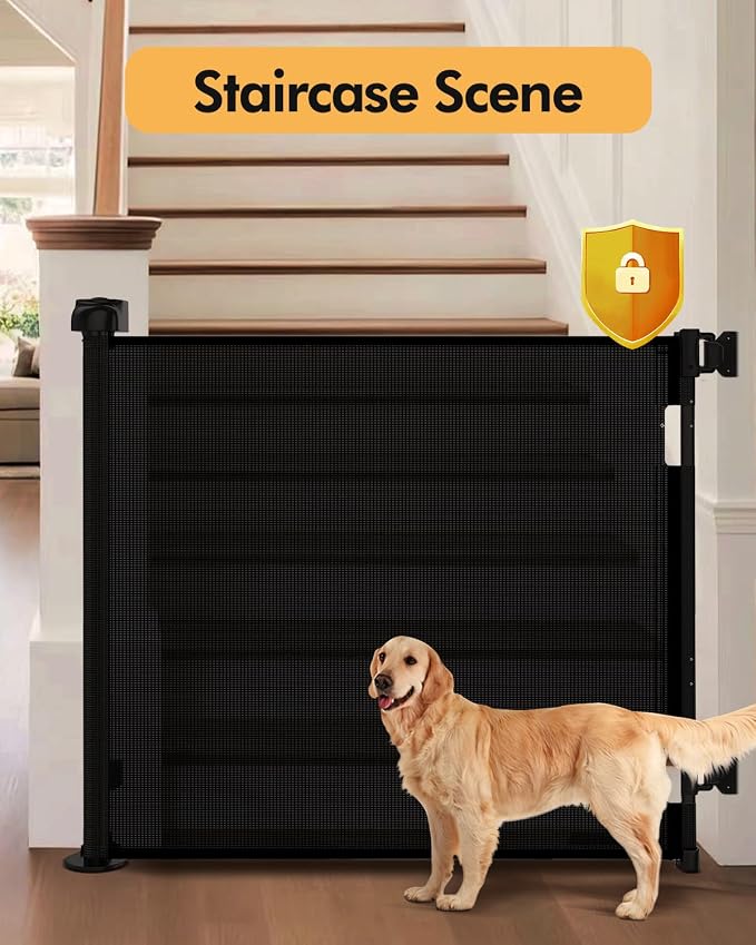 Retractable Baby Gate for Stairs & Doorways, Pet and Dog Safety Gate for - Image 4