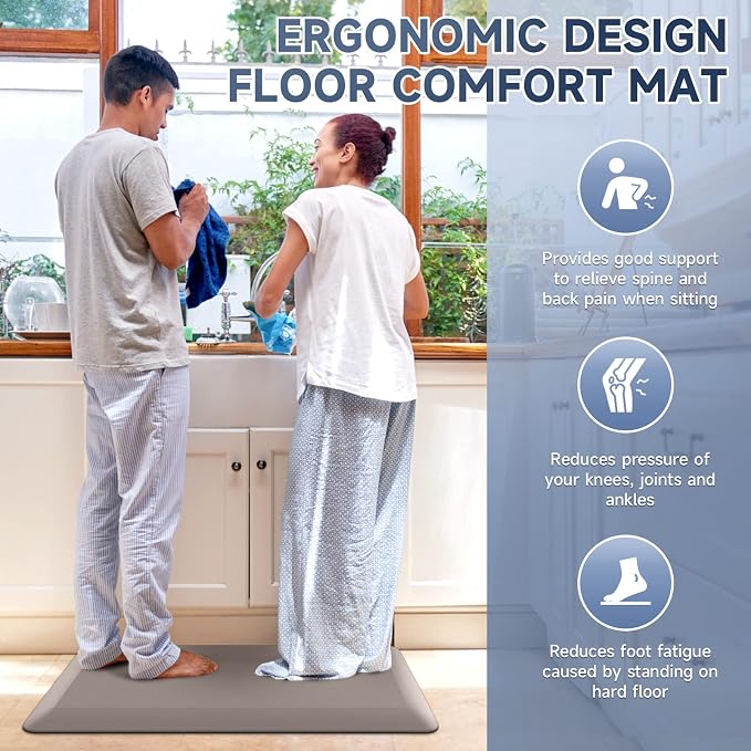 4/5 Inch Thick Kitchen Mats for Floor, StepRite Kitchen Rug for Standing Desk - Image 6