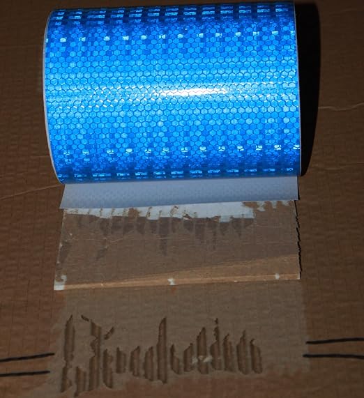 Blue Reflective Tape Outdoor Waterproof 8 inch High Visibility Hazard - Image 2