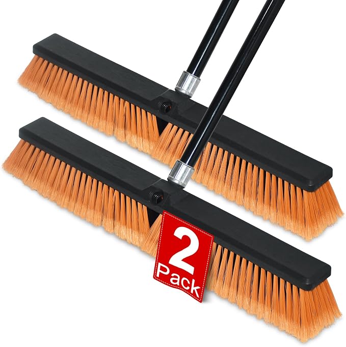 PBHEPJ 24 Inchs Push Broom Outdoor Heavy Duty, Shop Broom by PBHEPJ