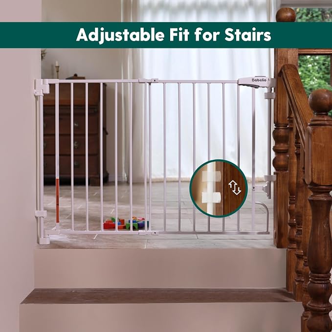 Babelio No Bottom Bar & Easy to Remove Baby Gate, 35.5-55" Extra Wide Hardware - Image 6