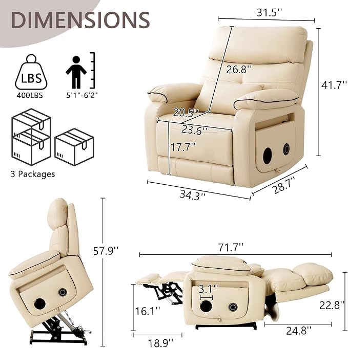 Dual Motor Power Lift Recliner Chair - Image 2