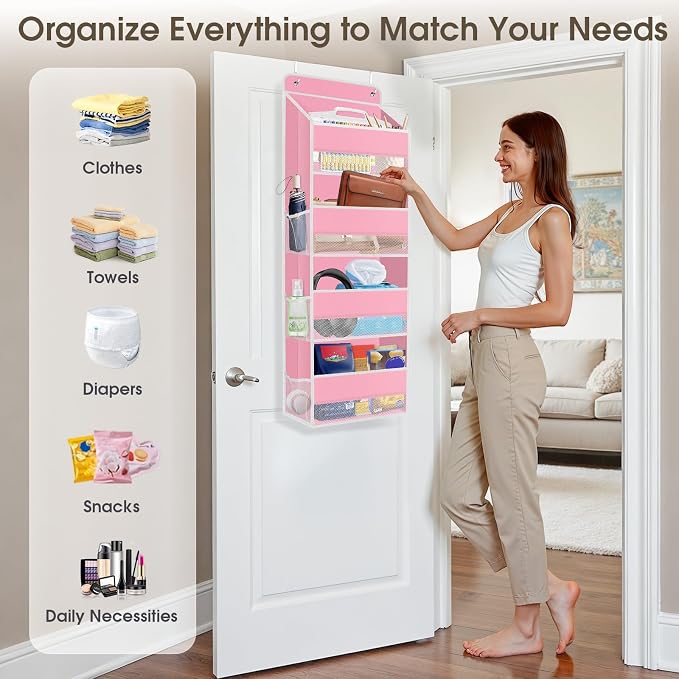 2 Pack Over The Door Organizer Hanging Storage Organizers - Image 6
