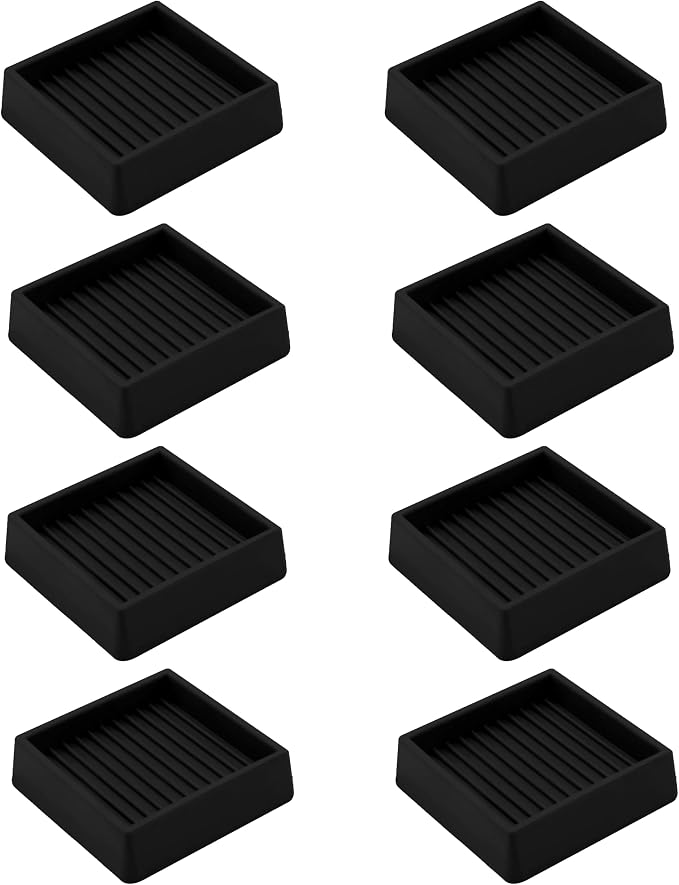2X2 Rubber Caster Cups, Non Slip Furniture Pads, Anti-Slip Gripper, Anti Skid by VOCOMO