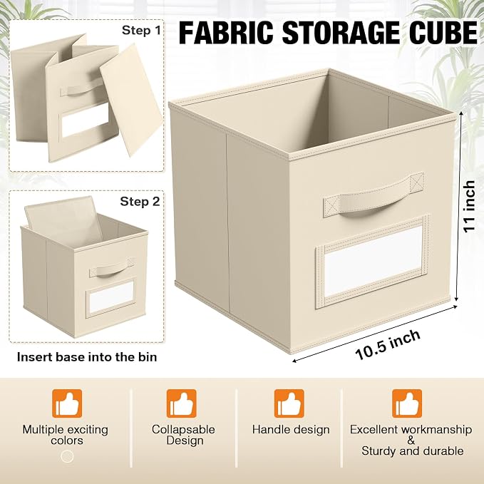 10 Pcs Fabric Storage Cubes - Image 3