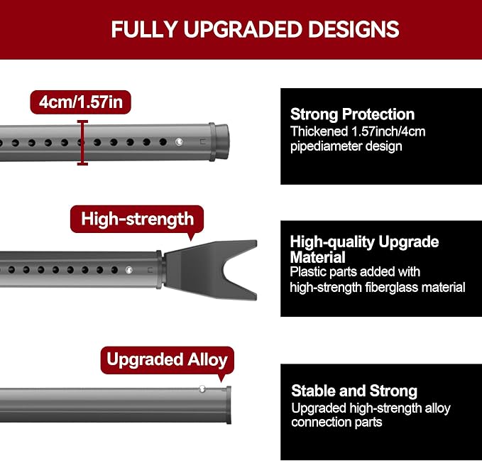 AceMining Upgraded Door Security Bar & Sliding Patio Bar, Heavy Duty Stoppers - Image 4