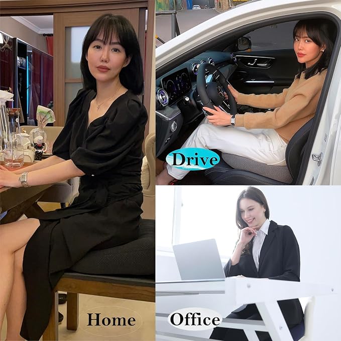WSGJHB Car Booster Seat Cushion Posture Cushion Portable Breathable Mesh - Image 2