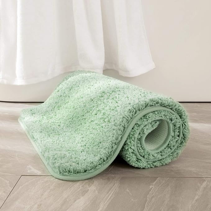 MIULEE Extra Thick Non Slip Bathroom Rug Shaggy Soft Bath Mat Plush Microfiber by MIULEE