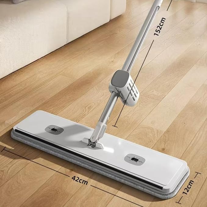 Microfiber Mop Large Flat Mops for Floor Cleaning 4 Reusable Washable mop Pads - Image 2