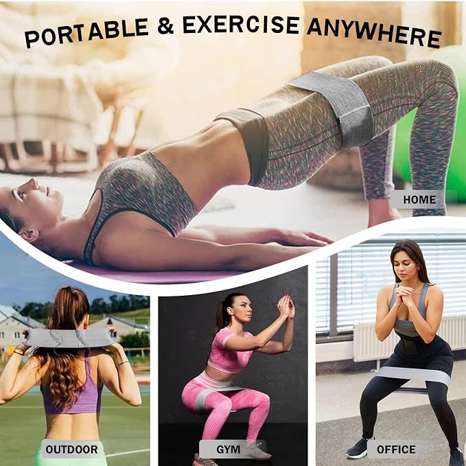 Non-Slip Fabric Resistance Bands - Image 5