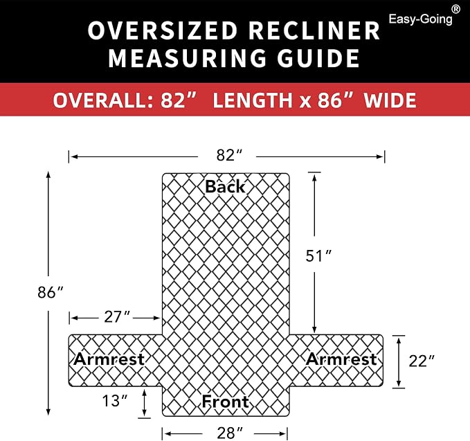 Easy-Going Oversized Recliner Cover Reversible Couch Cover Sofa Cover - Image 6
