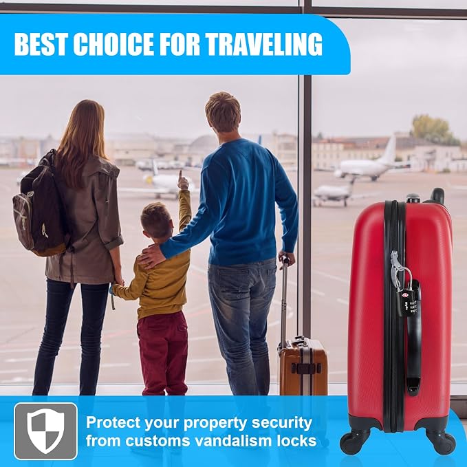 TSA Luggage Locks, Diyife TSA Approved Luggage Lock 3-Digit Re-settable - Image 4
