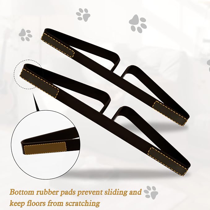 Freestanding Pet Gate Metal Support Feet, Triangle Support Feet Set of 2 - Image 3