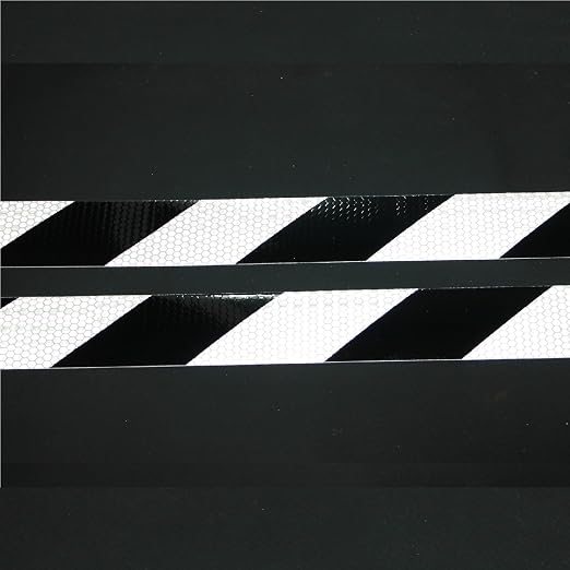 Black White Reflective Tape Outdoor Waterproof 1 inch X 166 feet, High - Image 3