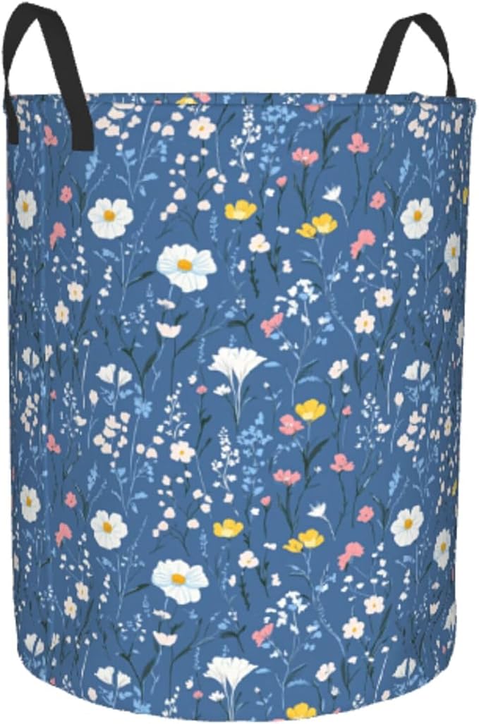 Laundry Basket Wildflowers Collapsible Large Capacity, Dirty Clothes Basket - Image 8
