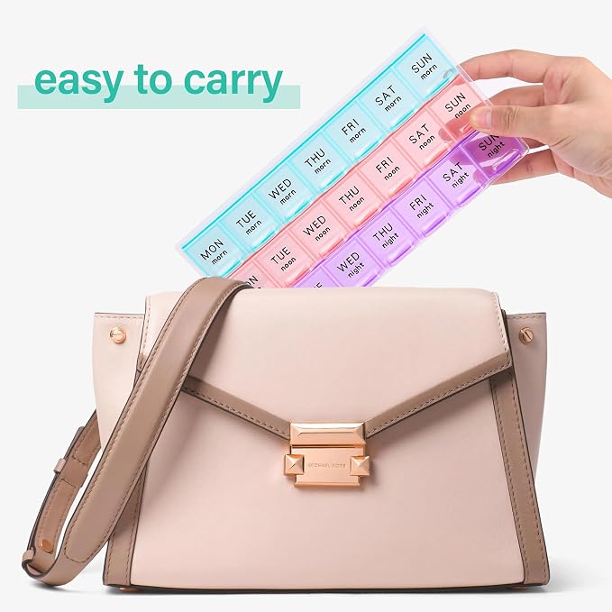 Large Weekly Pill Organizer 3 Times A Day, Travel Pill Cases ，Moisture-Proof 7 - Image 6