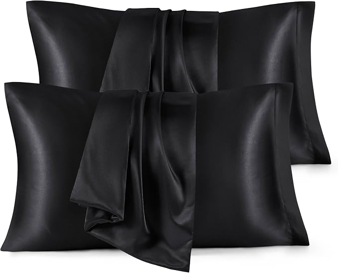 Bedsure King Size Satin Pillowcase Set of 4 - Field & Grace