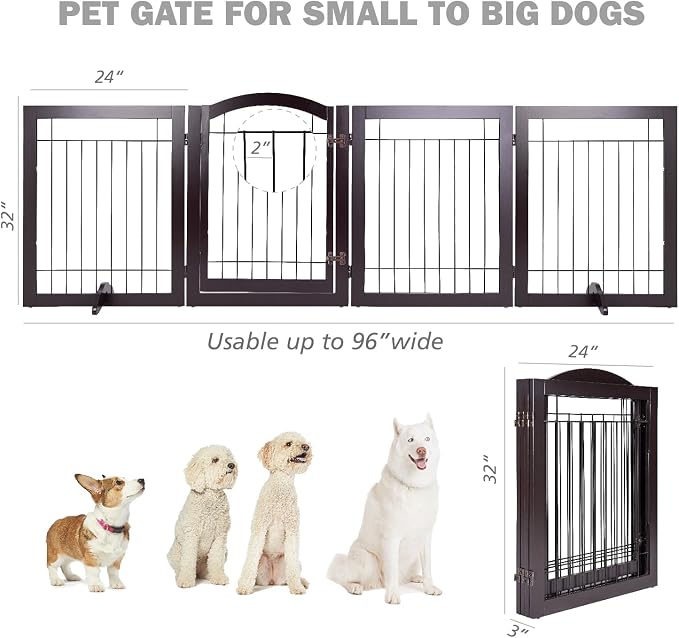 SPIRICH 96-inch Extra Wide 30-inches Tall Dog Gate - Image 4