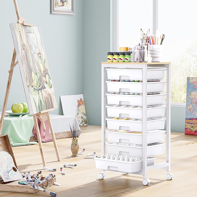 Rolling Cart with Drawers, 8 Drawer Rolling Cart, Rolling Drawer Cart, Rolling - Image 6