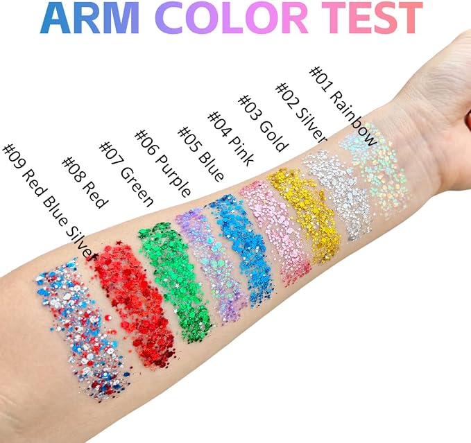 Mysense Pink Body Glitter Stick, Face Hair Glitter Makeup, Sparkling Mermaid - Image 4