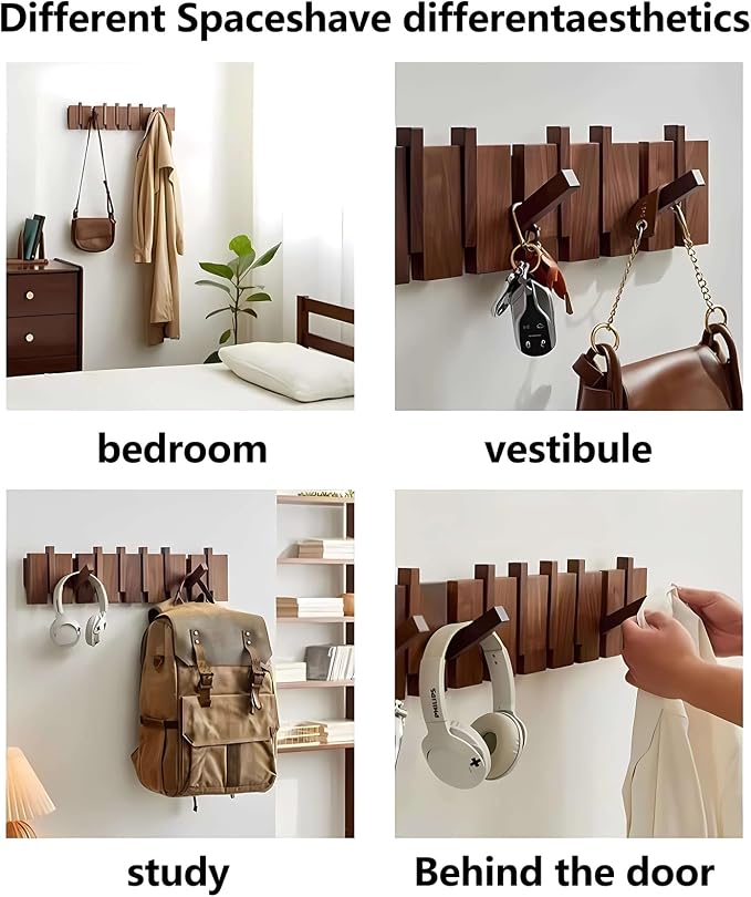 Wall Mounted Piano Key Hanger | Flip Style Hook | Entrance Wall Art Hook - Image 4