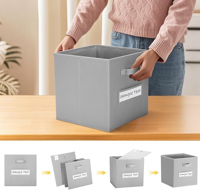 artsdi Fabric storage cubes 13 Inch Cube Storage Bin, cube organizer bins - Image 4