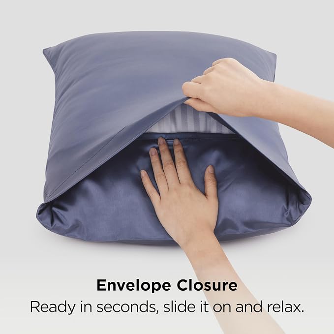 Bedsure Satin Pillowcases, Similar to Silk Pillow Cases Queen Size Set of 2 - Field & Grace