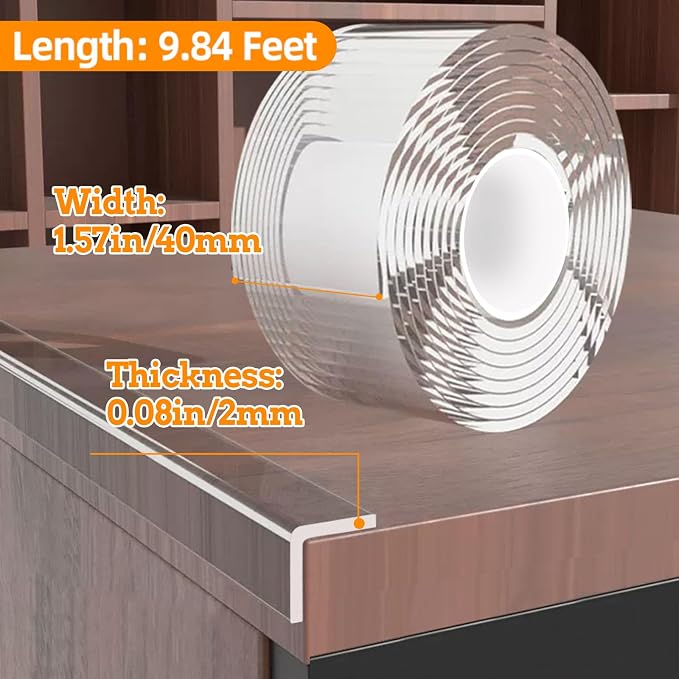 1.57 in x 9.84 FT, Self Adhesive Protective Bumper Guards - Image 2