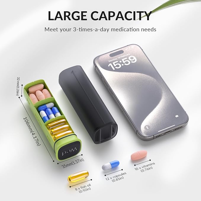 Weekly Pill Organizer 3X a Day, Detachable Pill Box 7 Day, Large 3 Times Daily - Image 5