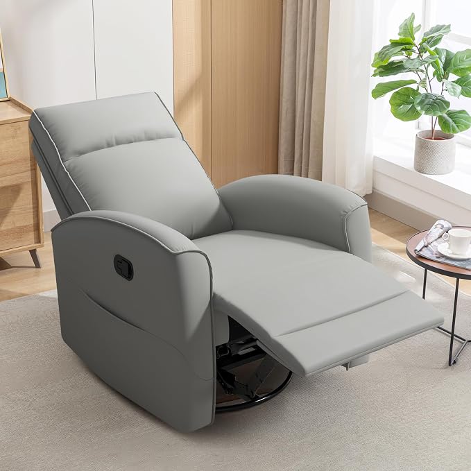 CANMOV Rocker Recliner Chair, 360°Swivel Nursery Glider Recliner, Manual - Image 8