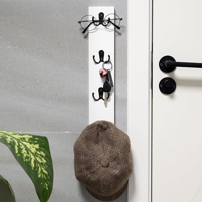 Vertical Wall-Mounted Key Holder – Stylish Entryway Hook Rack, and Dog Leashes - Image 7
